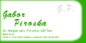 gabor piroska business card